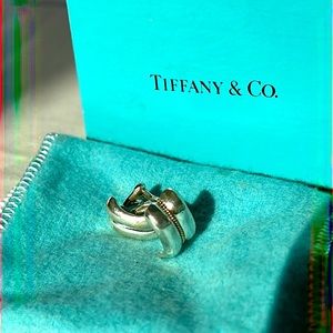 Tiffany & Co. Vintage Silver and Gold Clip On Earrings